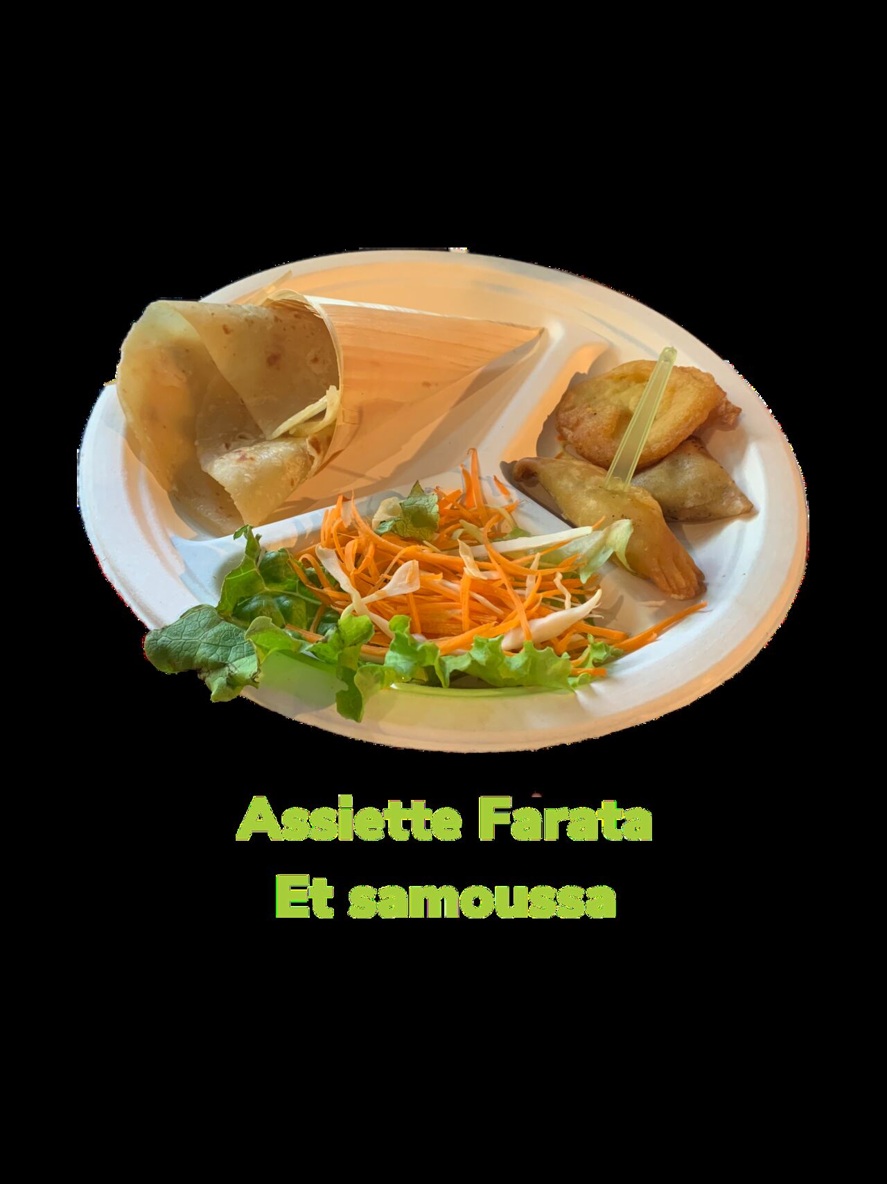 Farata galette à base de farine fait maison accompagné avec de la viande et des légumes 