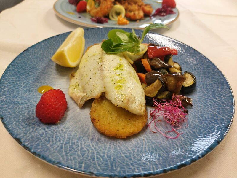 Filetto di orata ai ferri con verdure