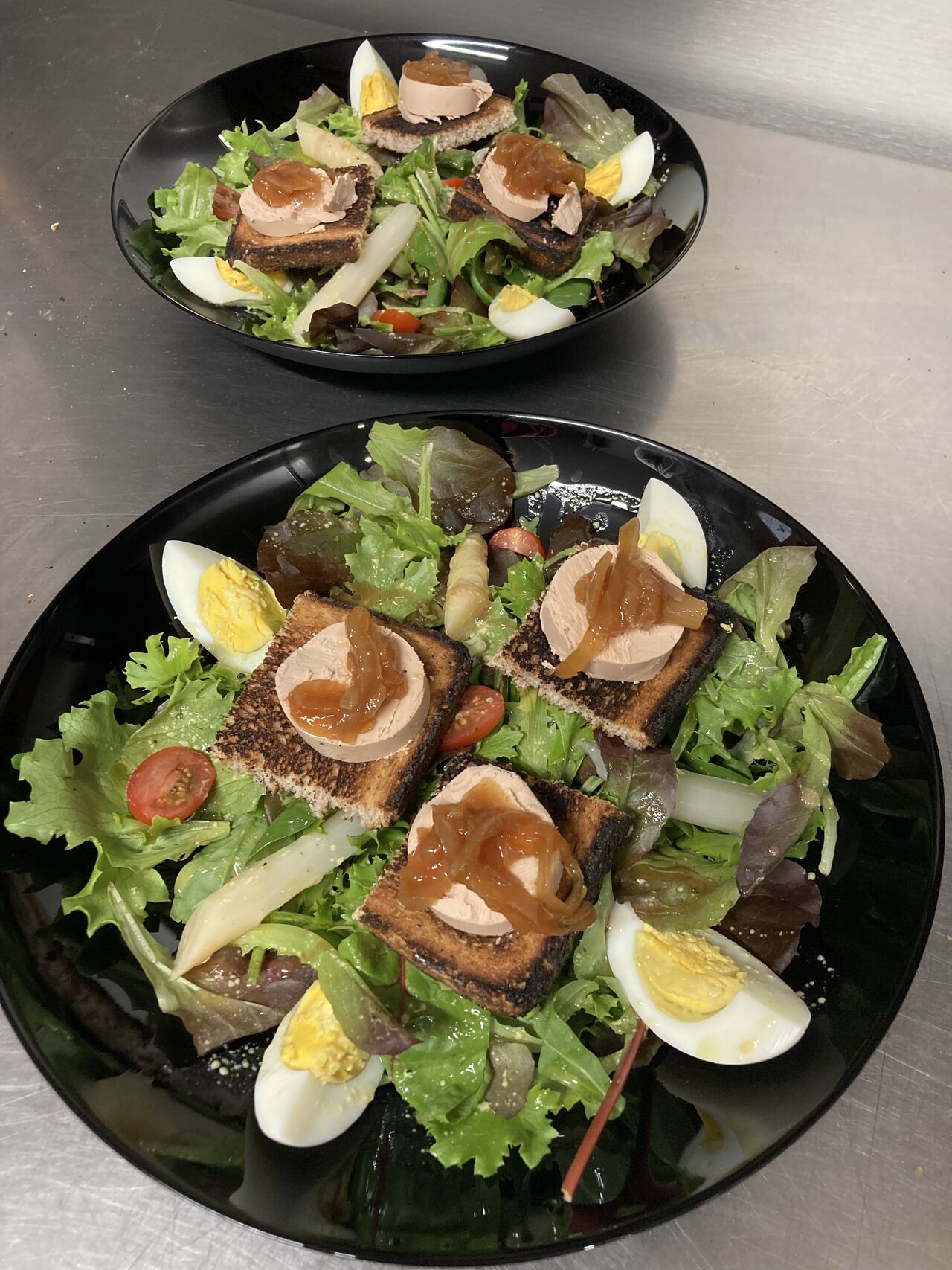 Salade au foie gras 