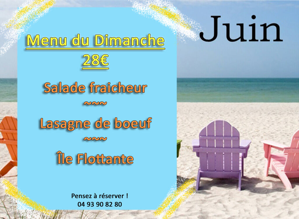 Menu Du Dimanche 5 Juin ! Bon Appétit à tous !! :)