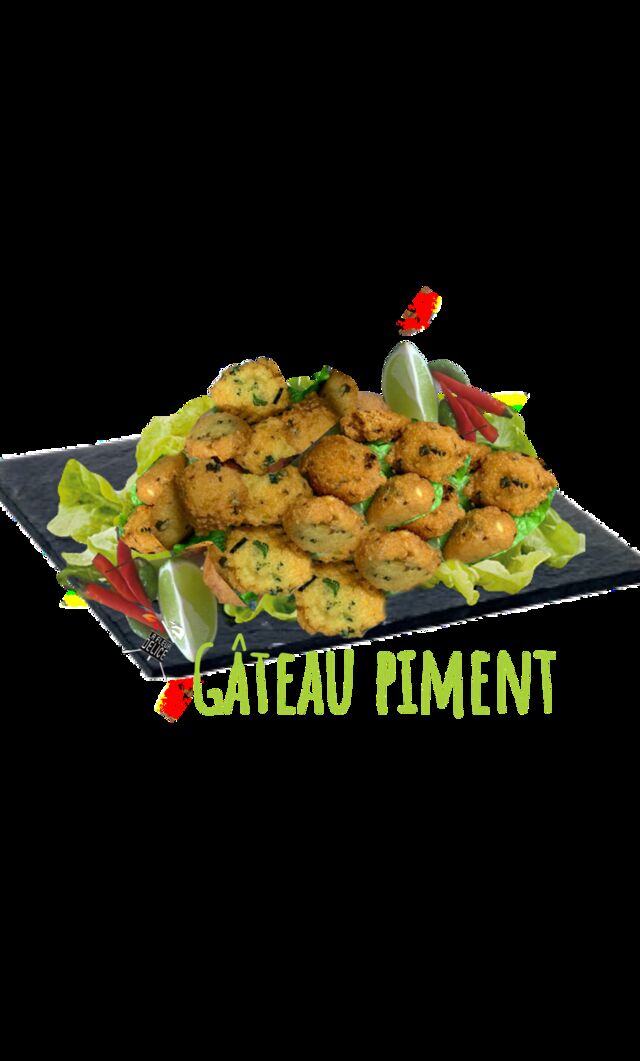 gâteaux piment : c'est des boulle de pois casé  écrasé avec ces épice et frit 