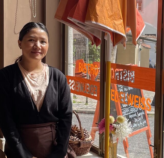Nita, from Nepal, serving tables full time since 2021