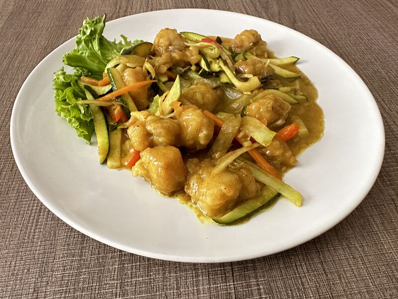 Queue de Lotte au curry 