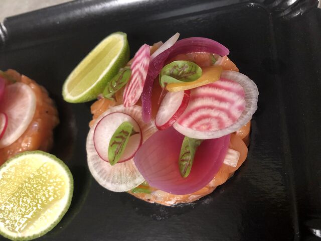 Tartare de truites crème de yuzu