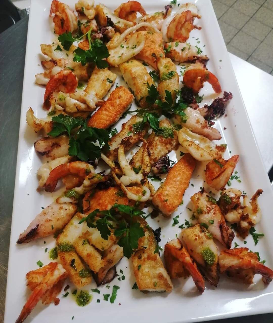 Gemischten fischteller 