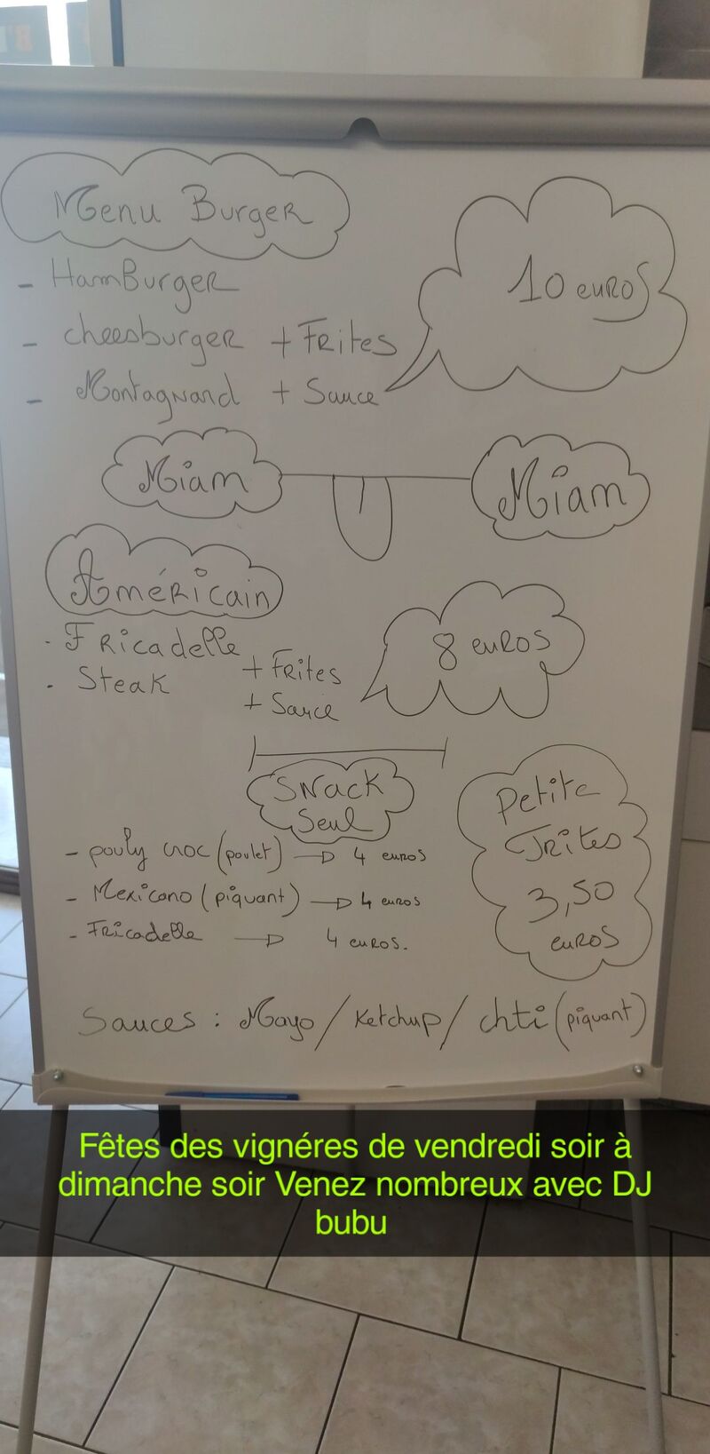 Bonjour à tous
Fêtes des vignéres
De vendredi soir le 22/07 au 24/07 