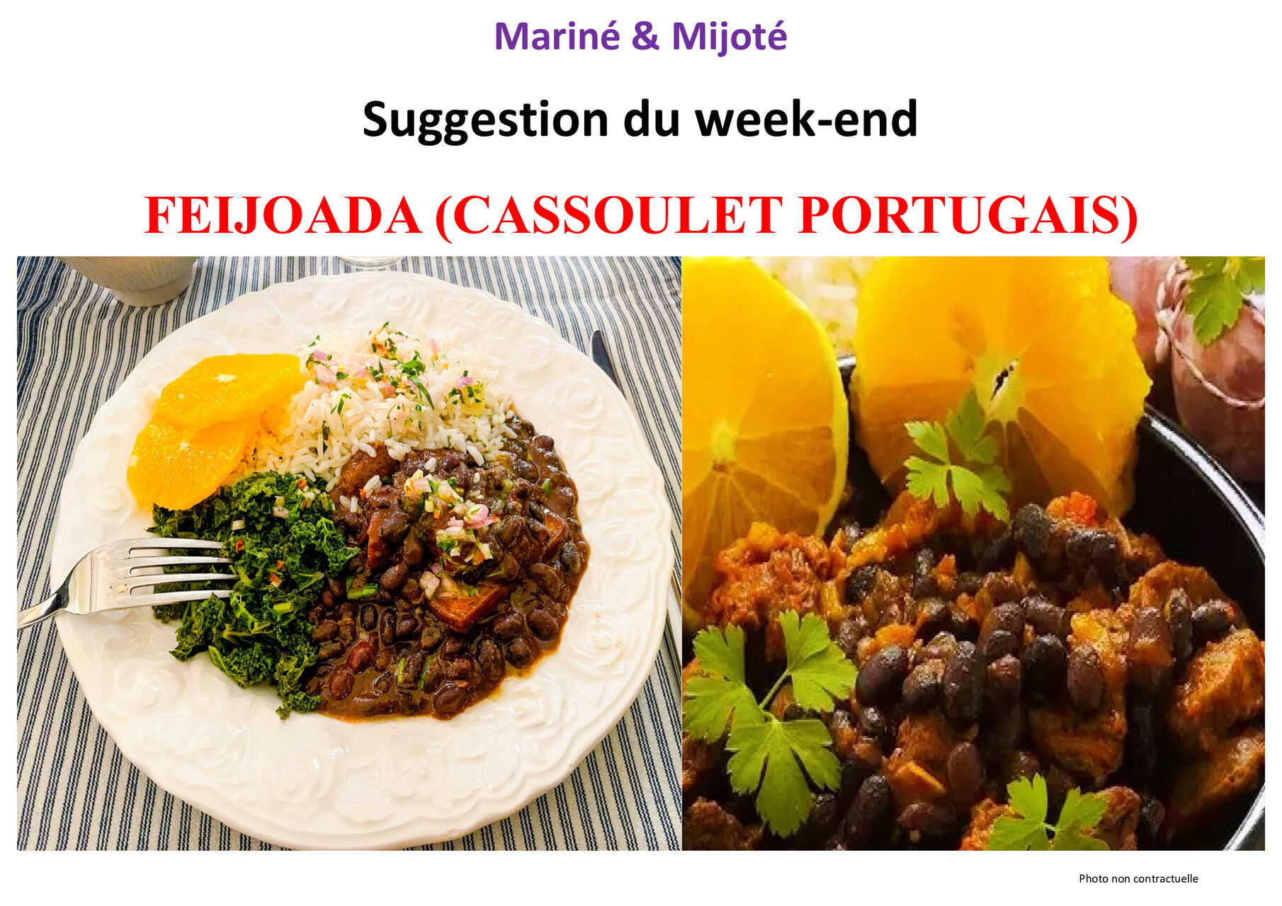 Suggestion pour le week-end du 07 et 08 Mars 2026