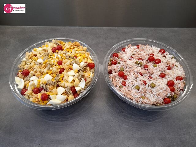 Salade de pâtes et salade de riz sur mesure
