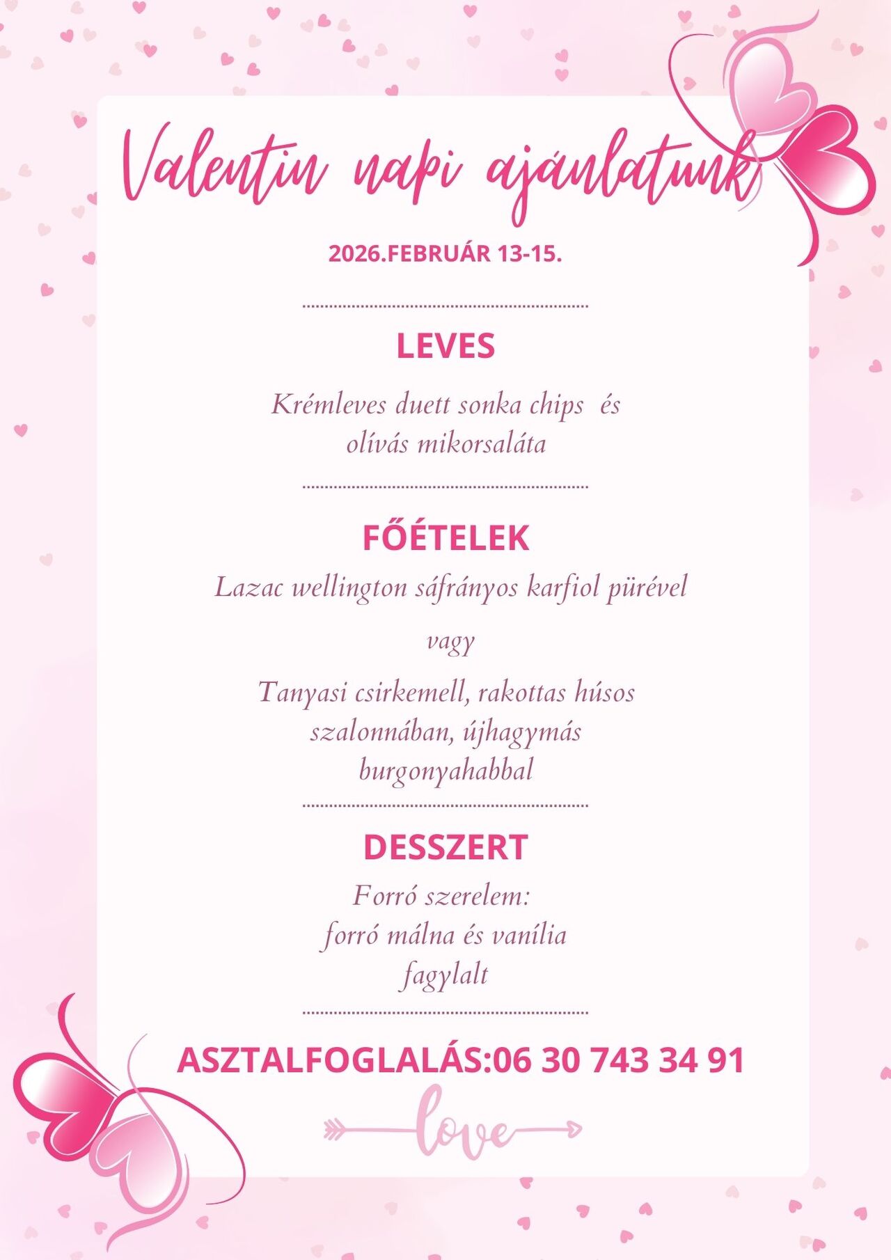 Valentin napi ajánlatunk
