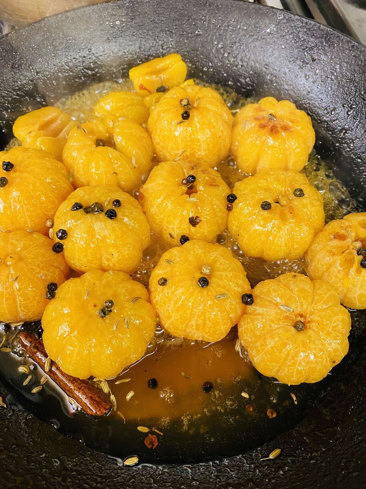 Les mandarines poêlées