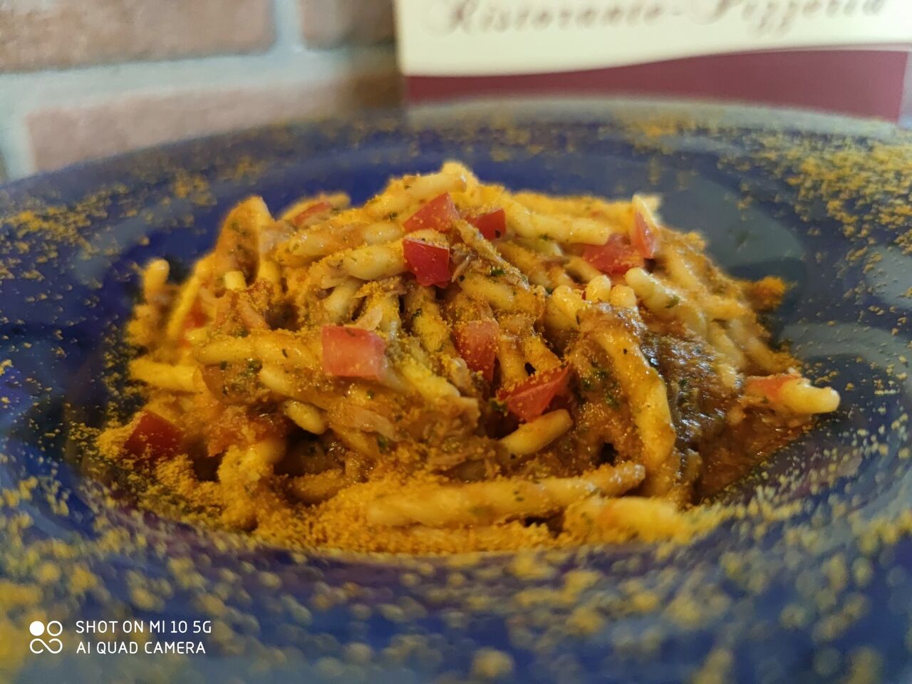 Trofie alla Carlofortina (Tonno, pesto, bottarga, pomodorino)