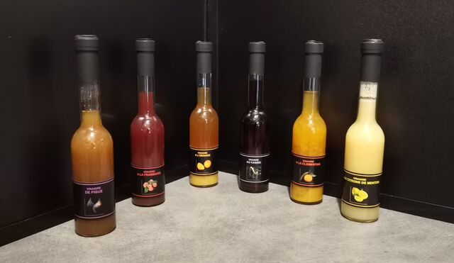 Vinaigre à la pulpe de fruits 25cl=6€ la bouteille