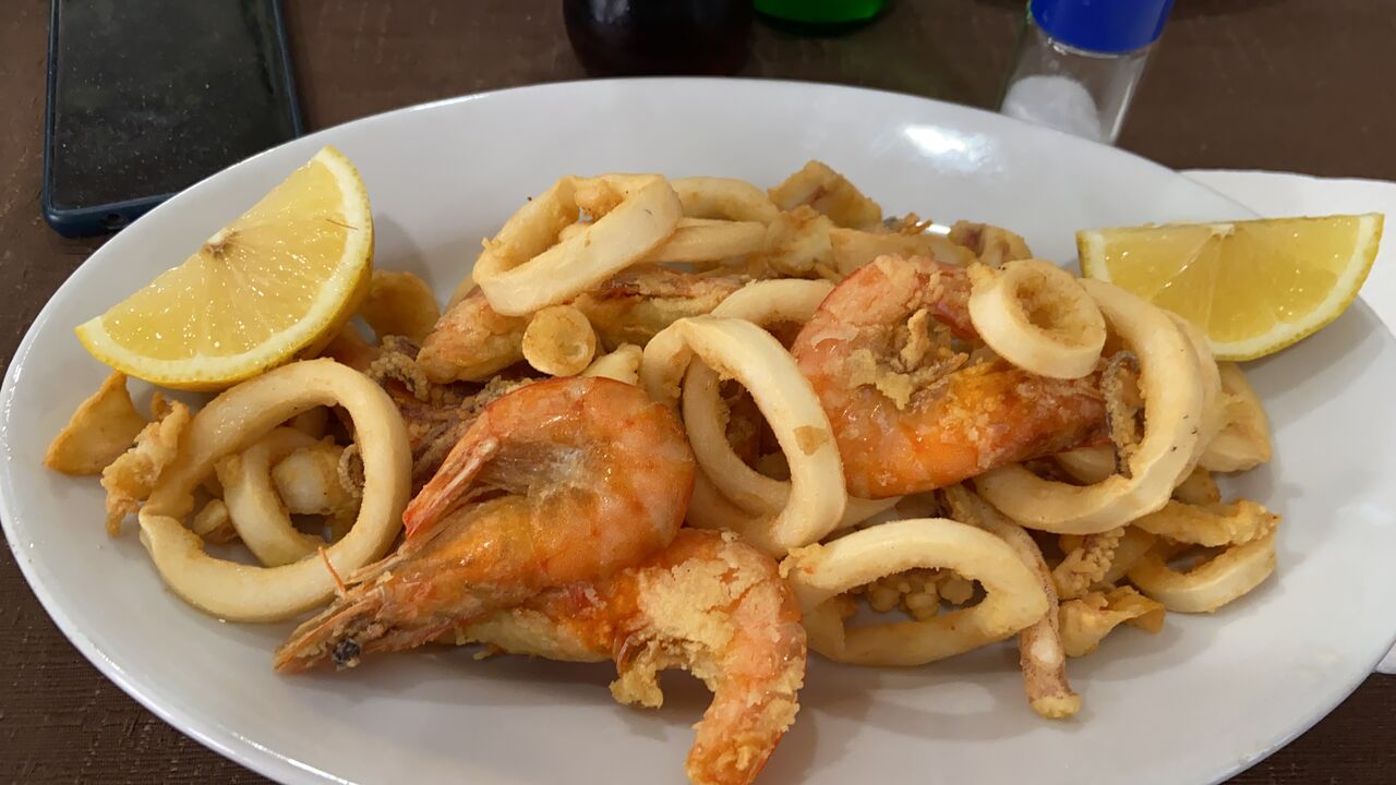 Frittura gamberi e calamari