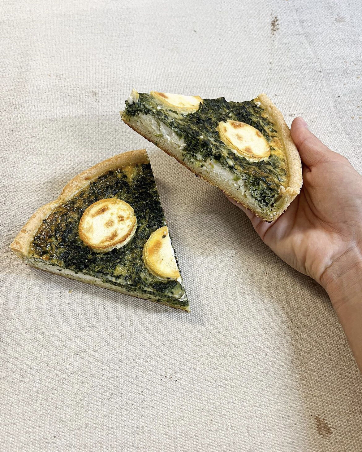 Quiche chèvre épinard