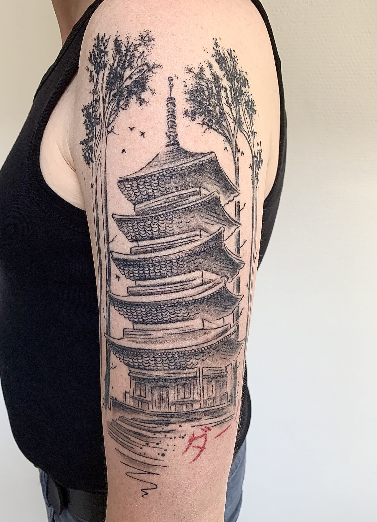 Pagode voor pa (sketchy stijl) - voor Marco