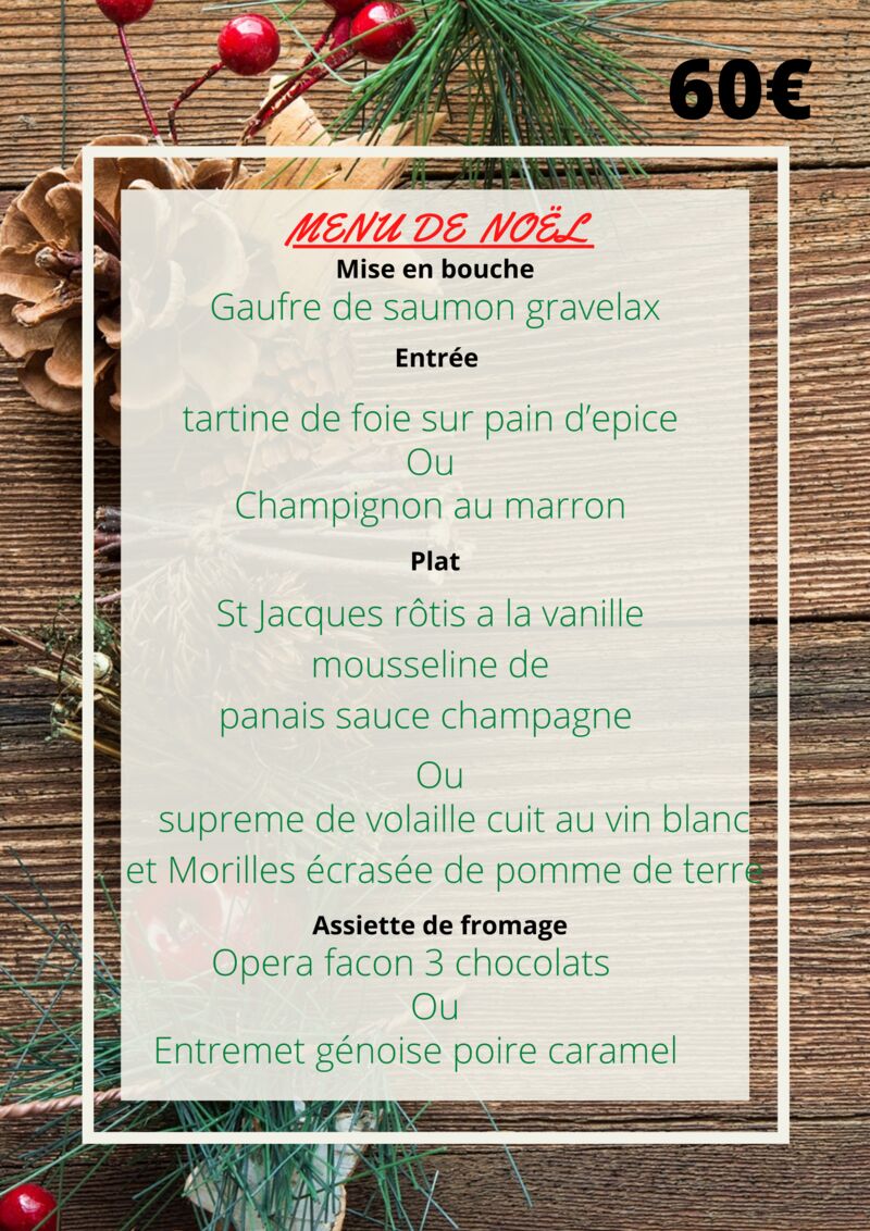 Menu de noël 
