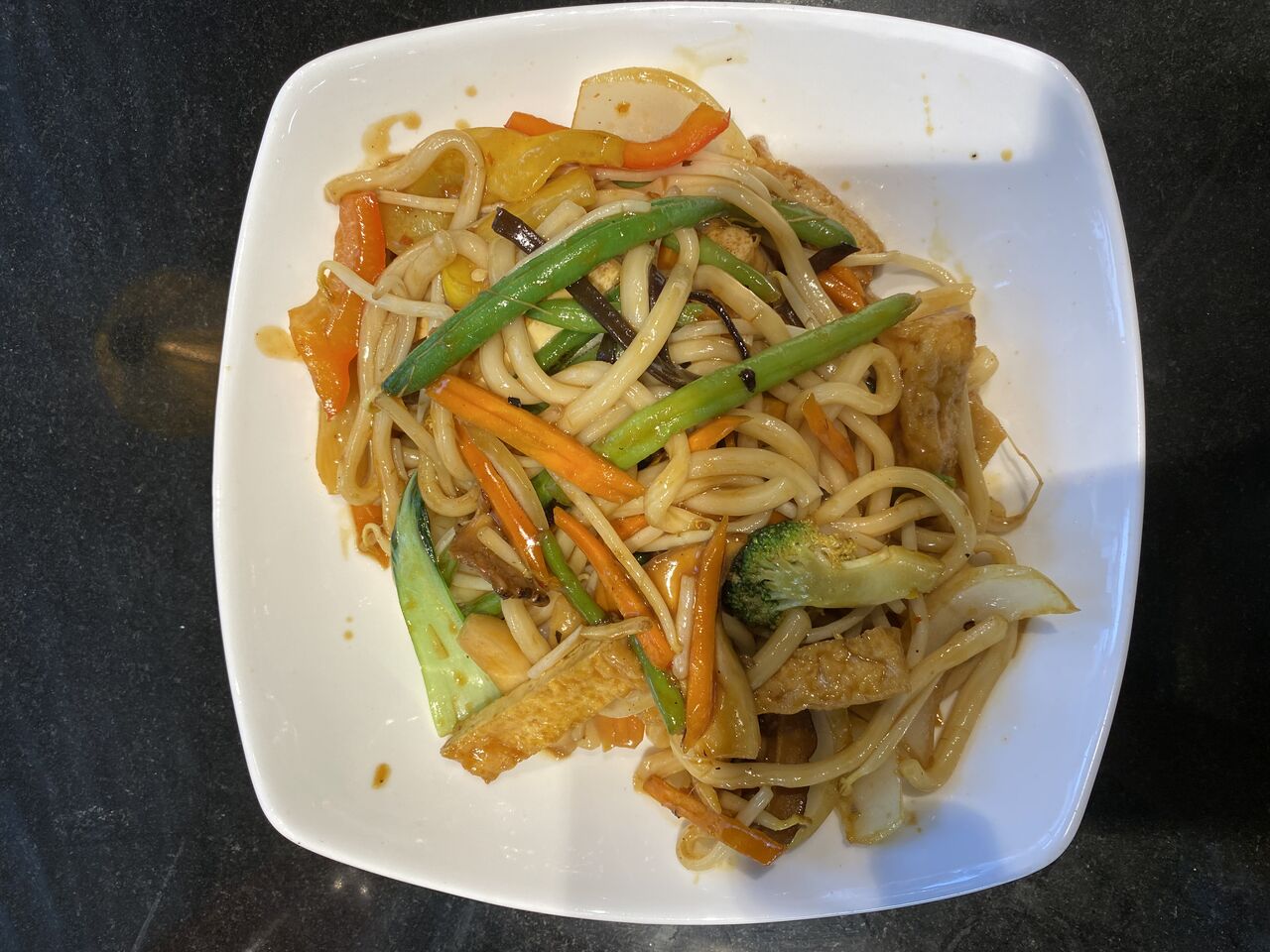 Bánh canh xào Chay- gebratene Udonnudeln-Vegan