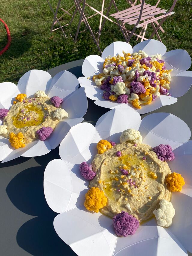 Houmous & panache de choux fleurs 