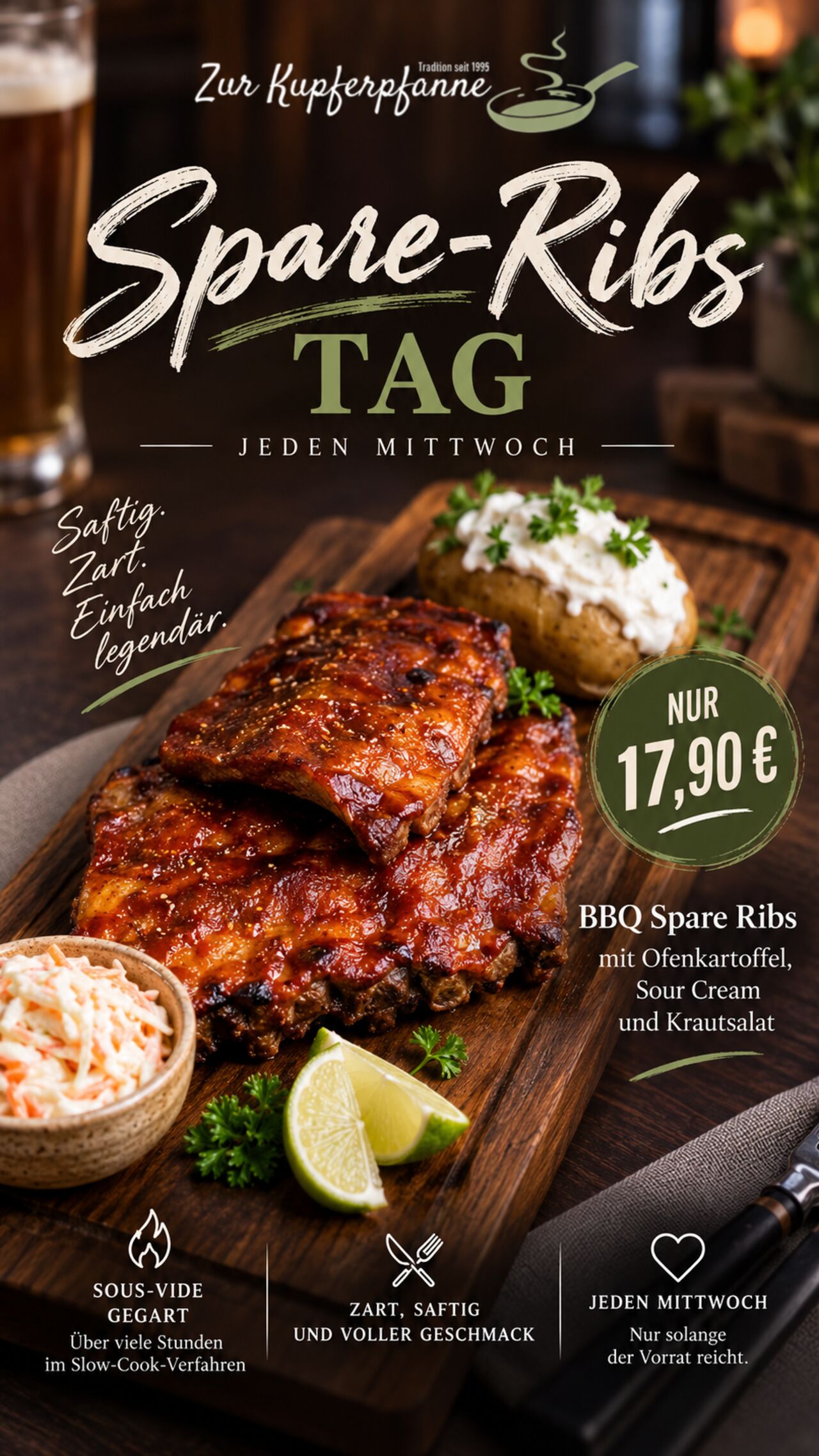 BBQ Spareribs Mittwoch
