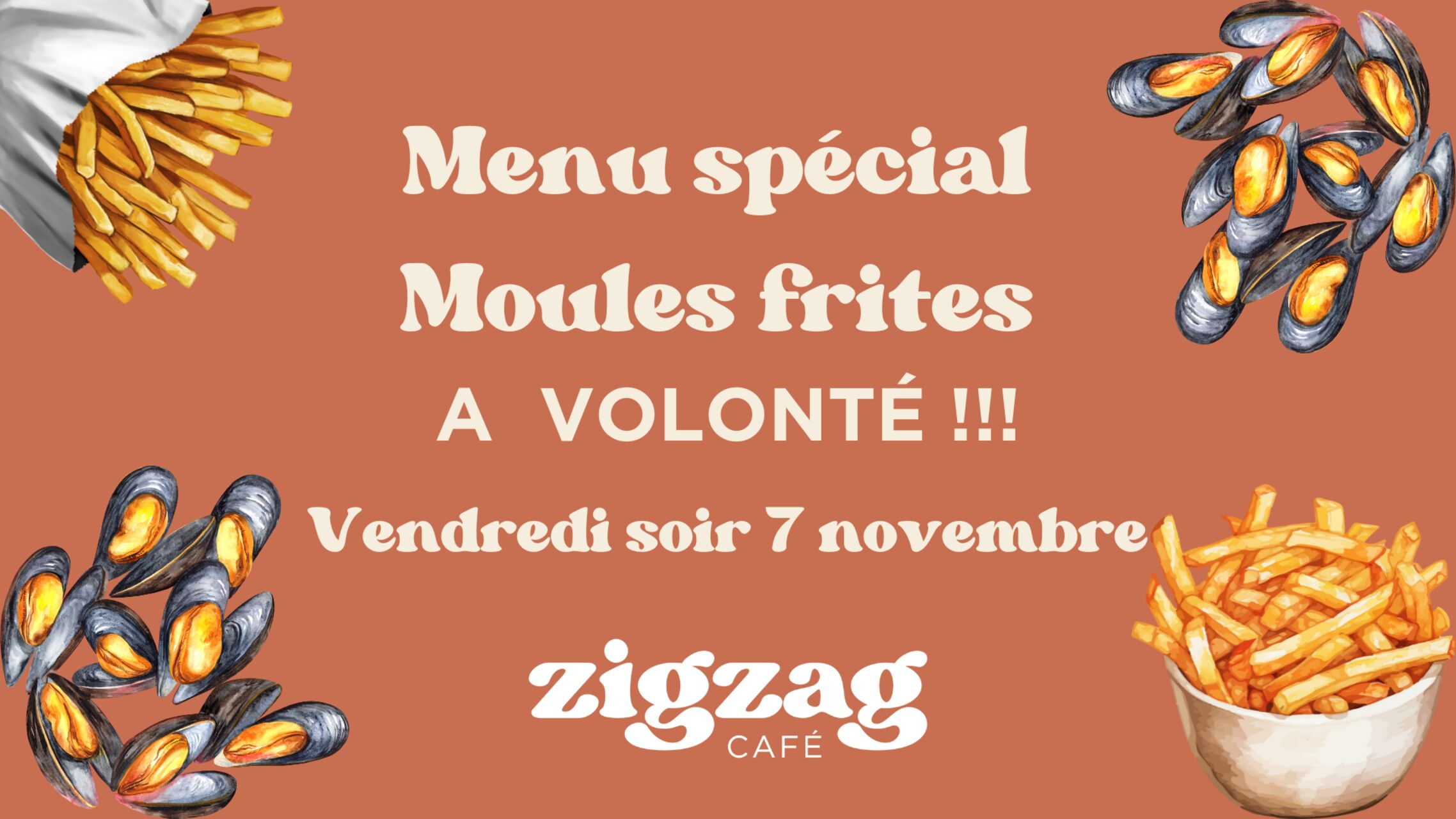 Soirée moules / frites à volonté