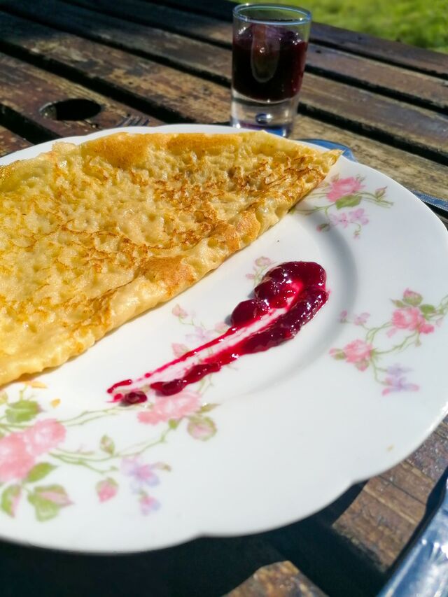 Crêpe à la confiture maison