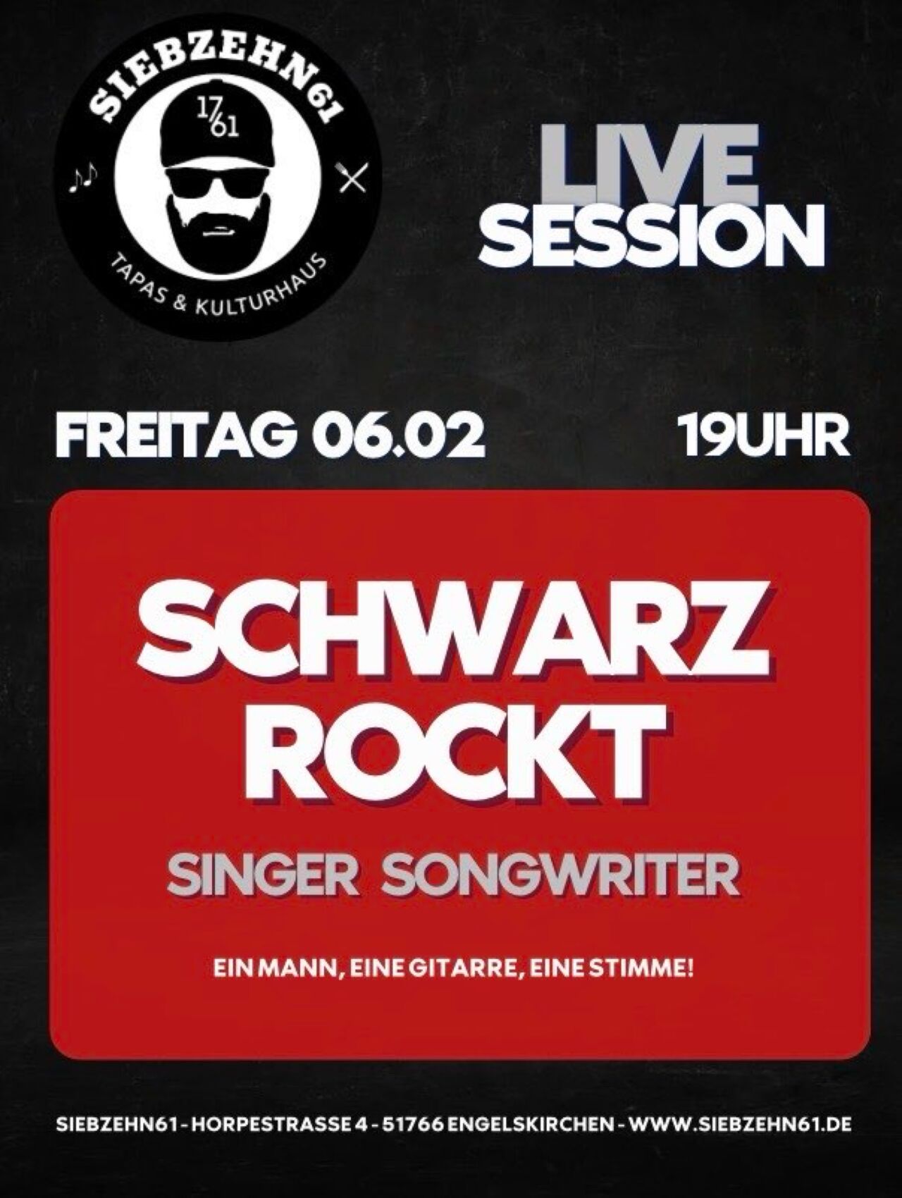 Fr. 06.02.26 Steak! Kitchen Event // Schwarz rockt!