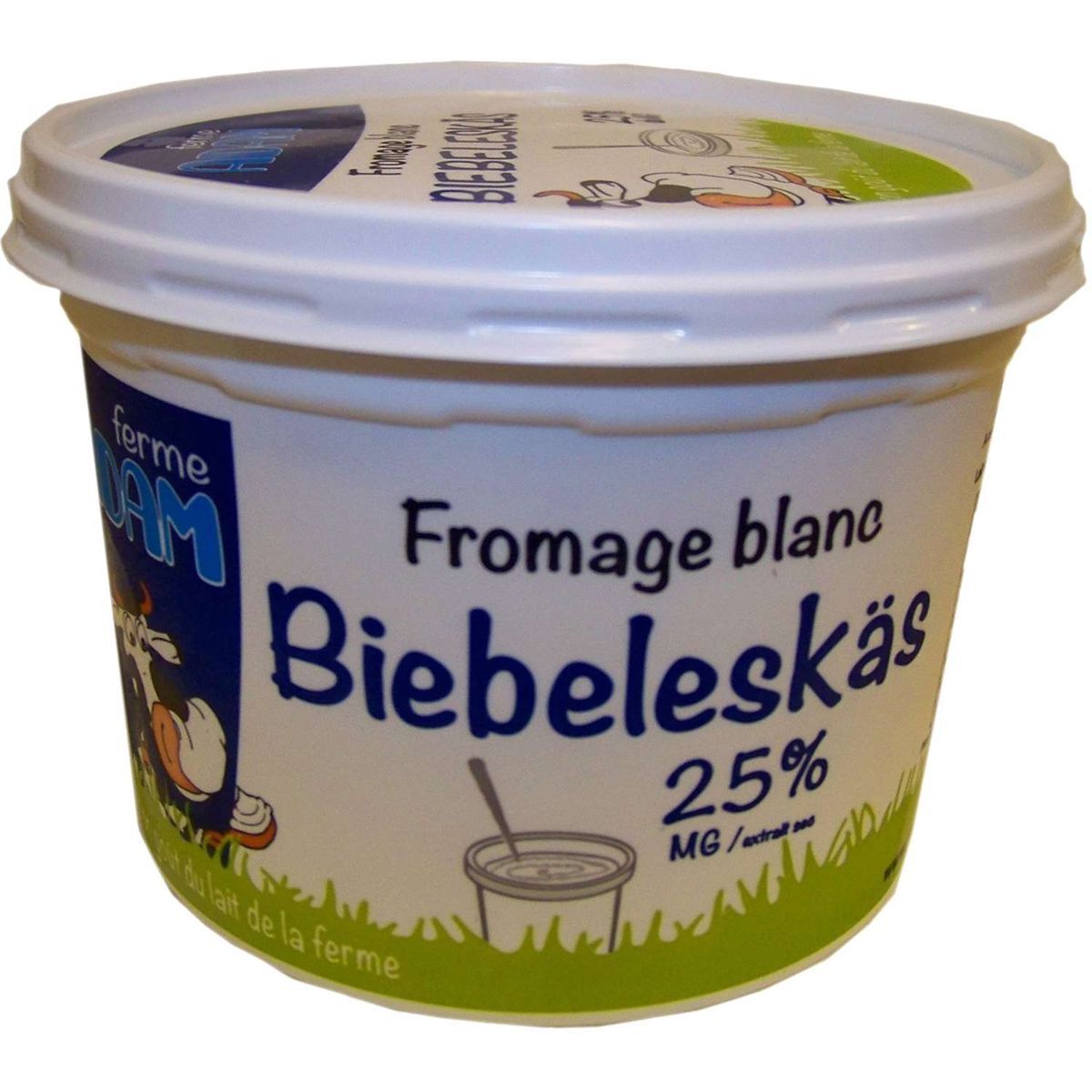 Fromage blanc 25% Ferme Adam - 500gr - 1,79€