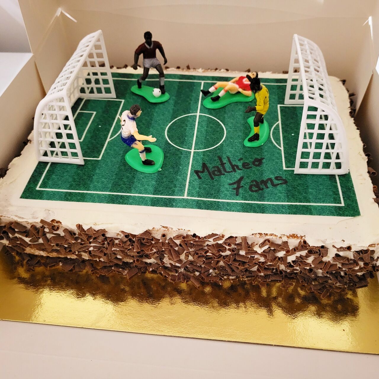 Gâteau terrain de foot