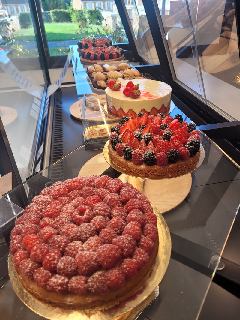 Gâteaux en vitrine