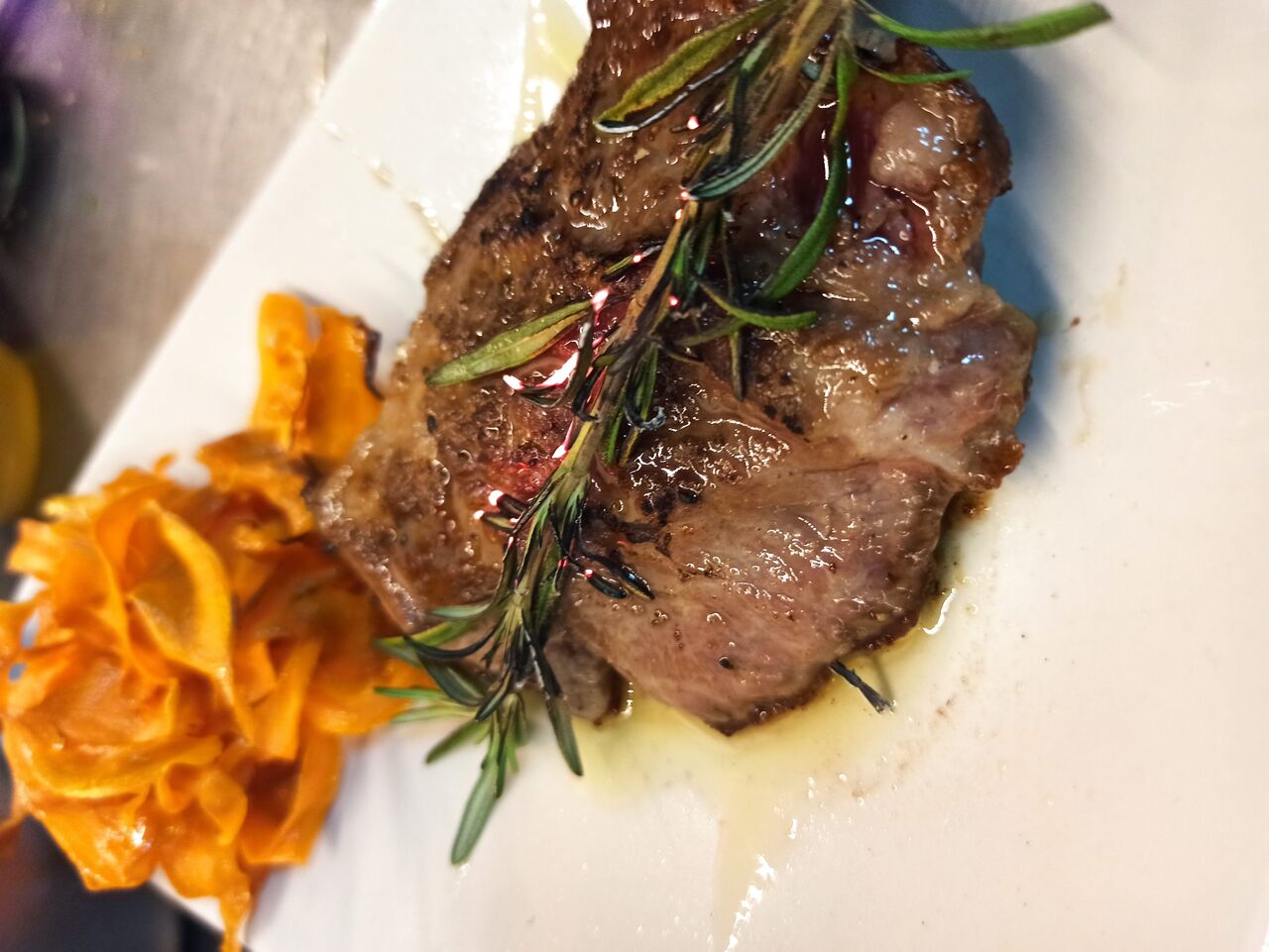 Abanico de cerdo Ibérico con Sweet Potato
