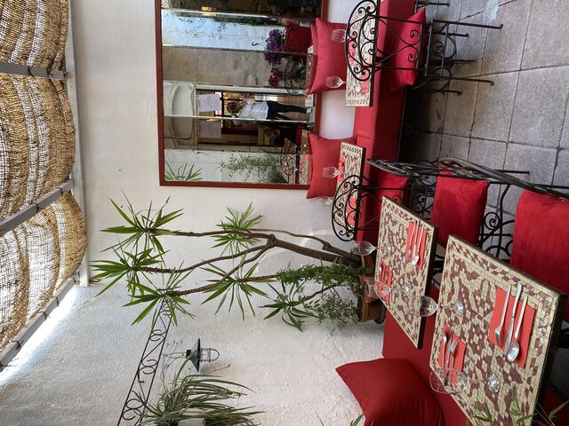 Terrasse à l’intérieur.