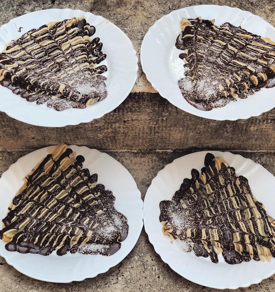  Our sweet chocolate & coconut pancakes!