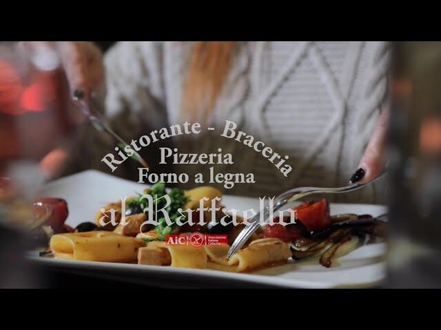 Paccheri con dadolata di Pesce Spada, melanzane e pomodorino rivestito da julienne di melanzane croccanti