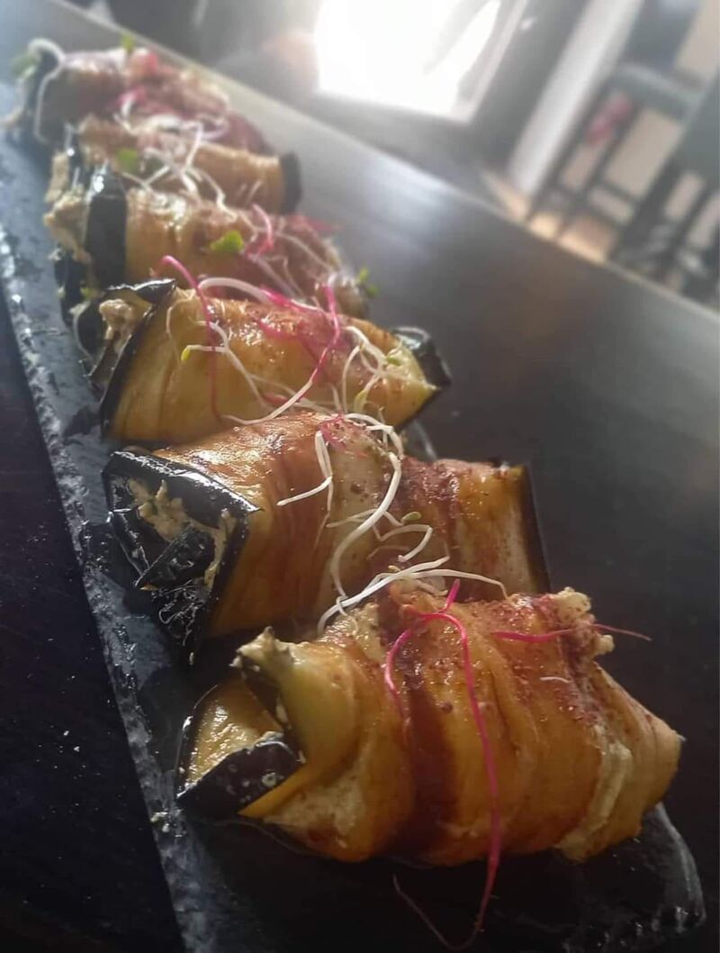 Auberginen mit walnusspaste