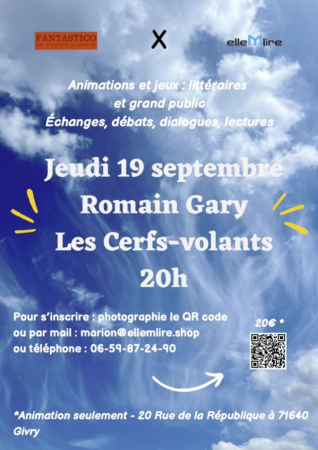 Les Cerfs-volants de Romain GARY animé par ELLE M LIRE