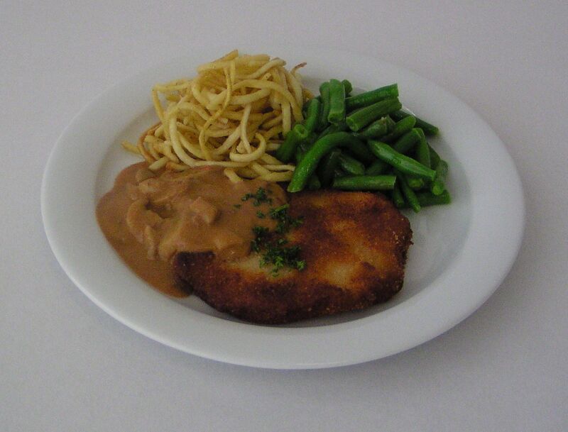 Schnitzel mit Spätzle