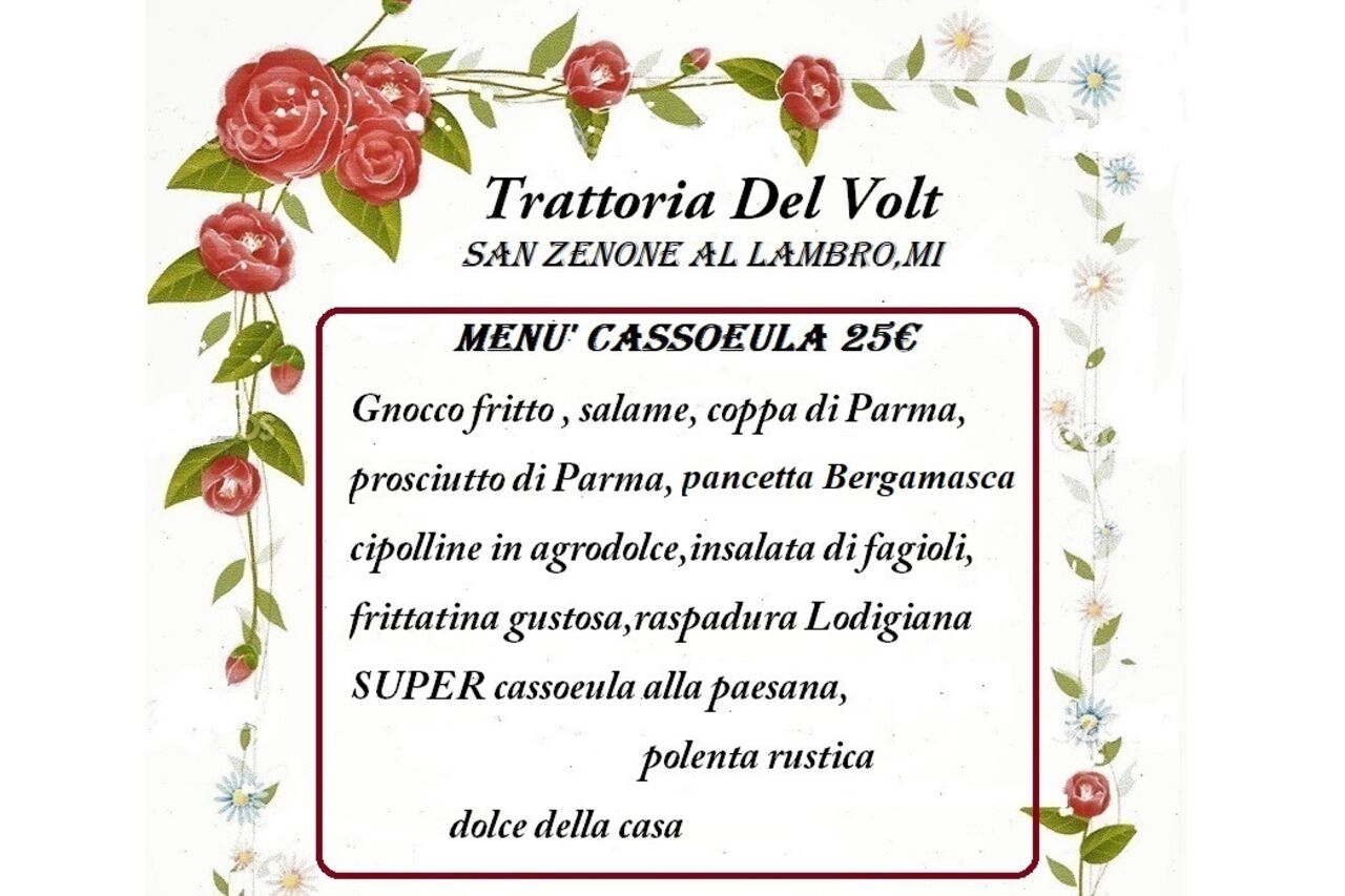MENU' CASSOEULA ALLA PAESANA