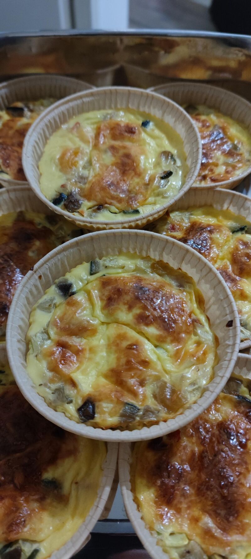Mini quiche légumes poulet