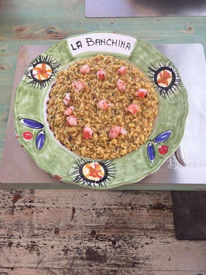Risotto allo Zafferano con Tartare di Gambero Rosso