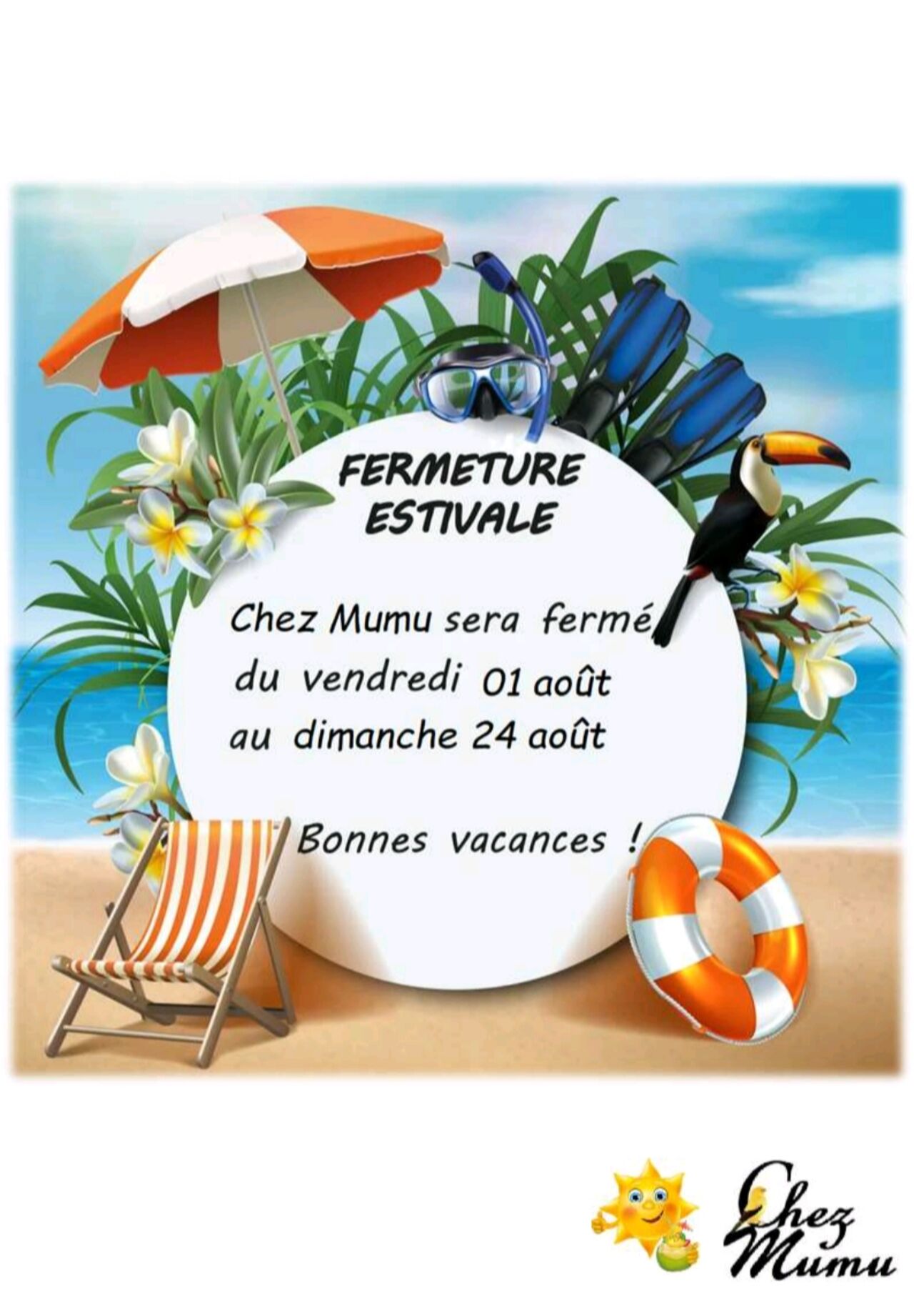 ⚠️ Fermeture⚠️