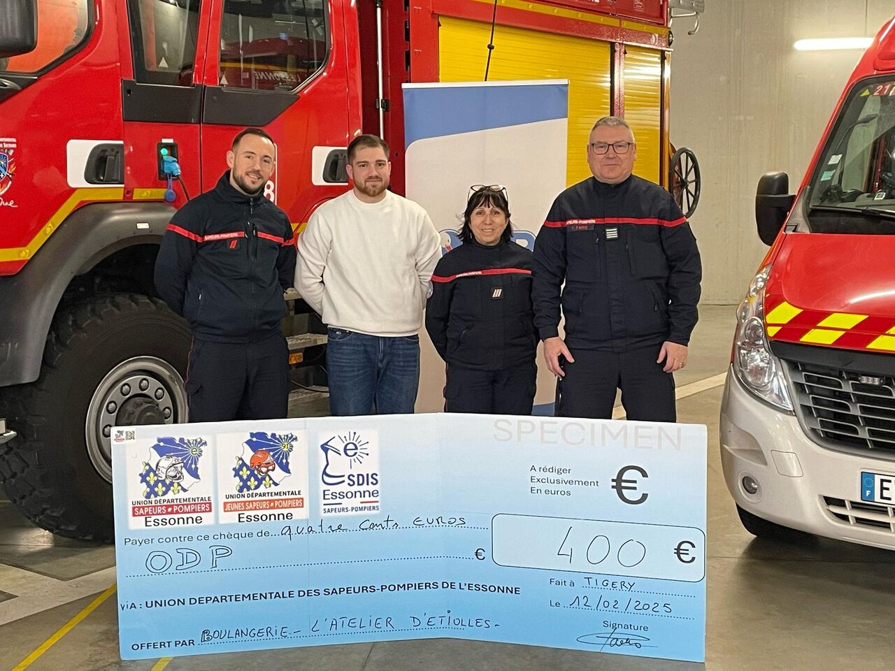 DON DE 400 euros à la caserne