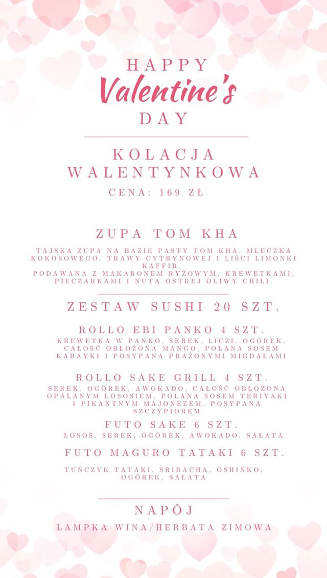 KOLACJA WALENTYNKOWA
