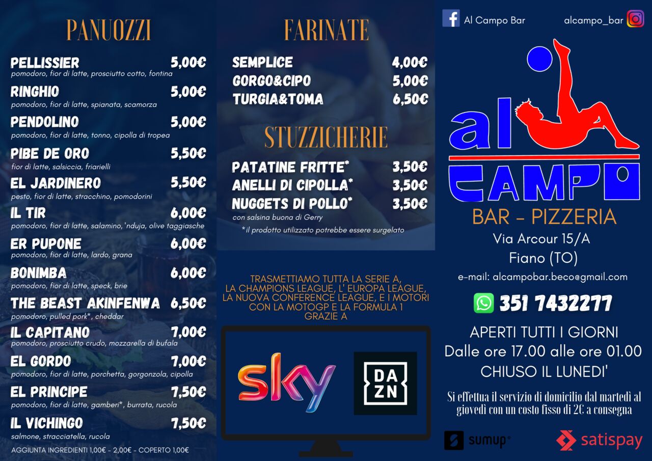 I Nostri Panuozzi, Farinate & Stuzzicherie