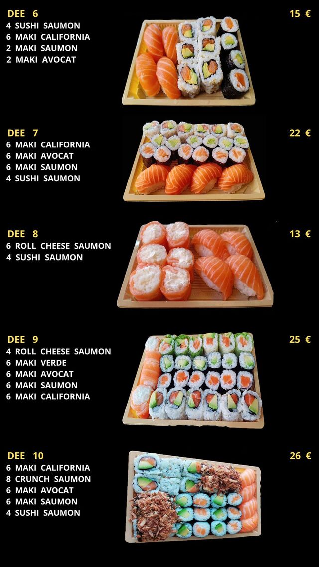 NOS PLATEAUX SUSHIS