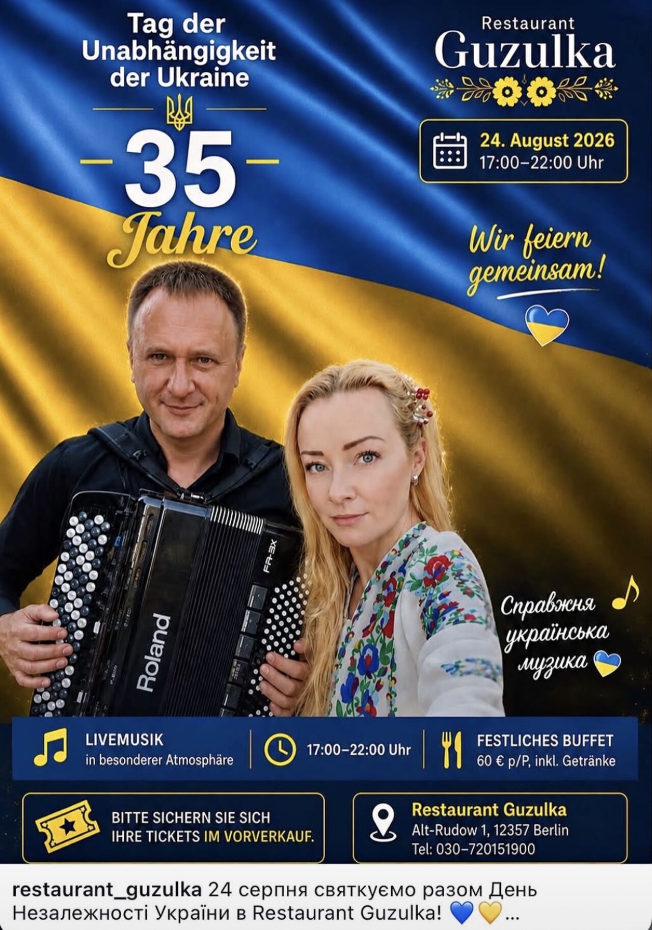 35 Jahrestag die Unabhängigkeit der Ukraine