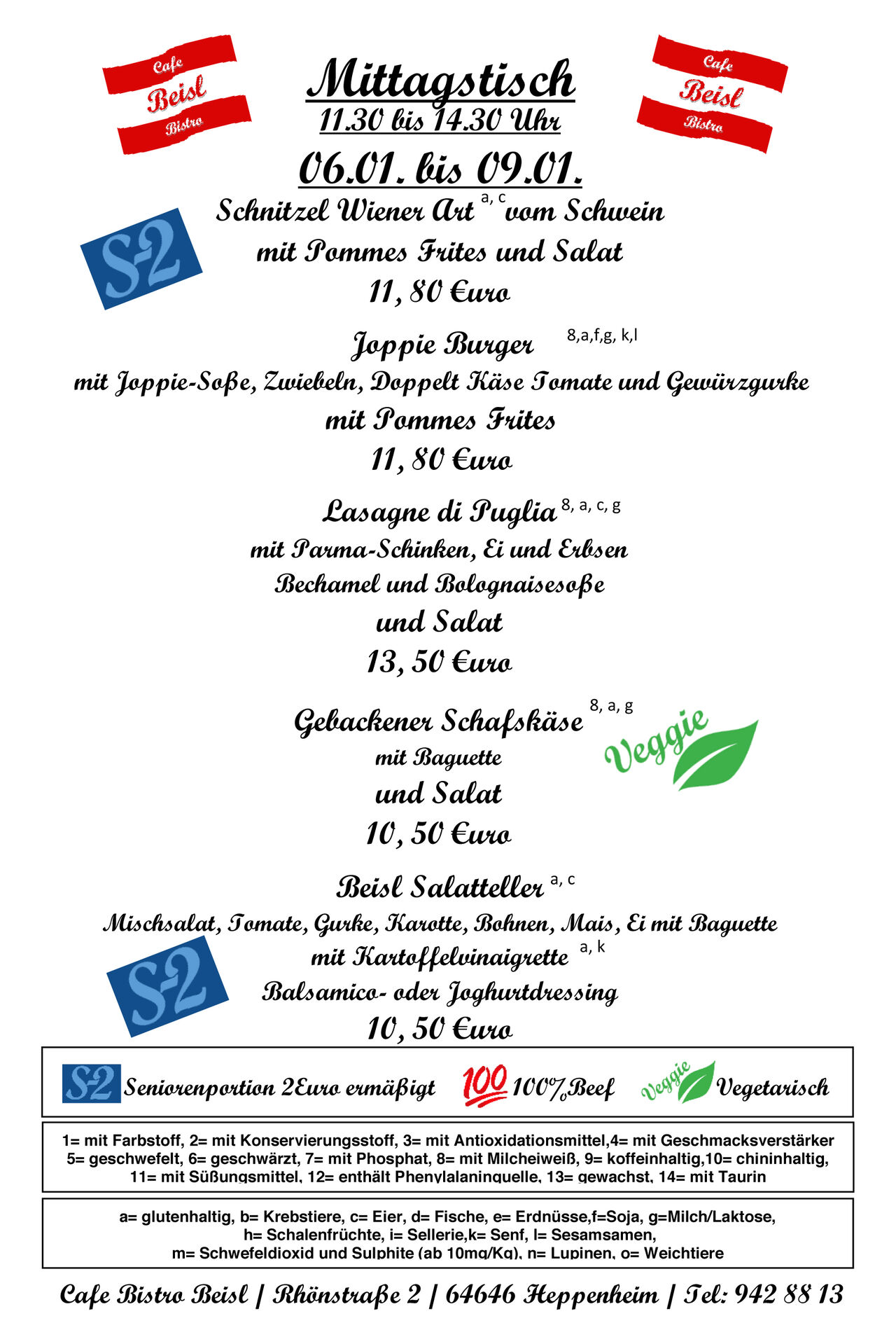 Mittagtisch 06.01.2025 bis 09.01.2025