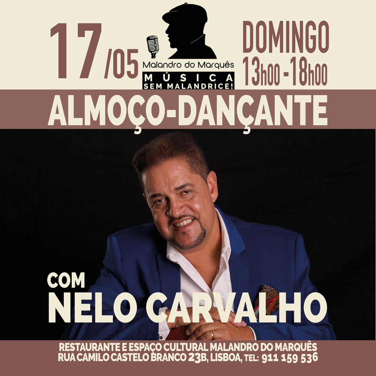 Almoço-Dançante com NELO CARVALHO