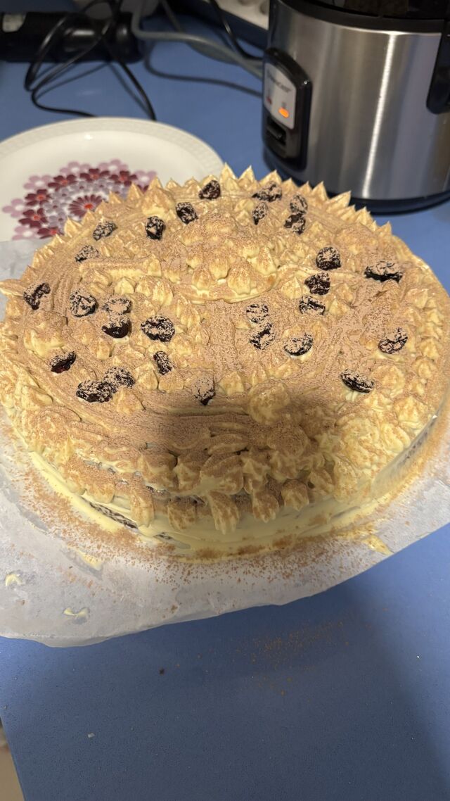 Tarta de queso con tiramisú 