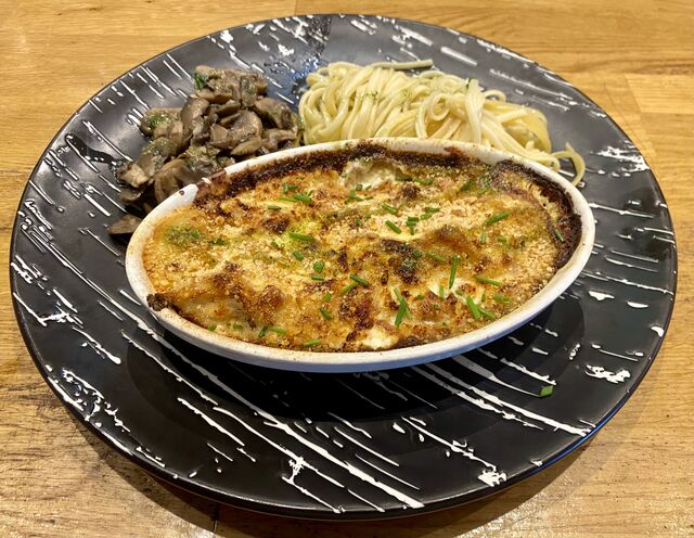 Aile de raie gratinée au gorgonzola 