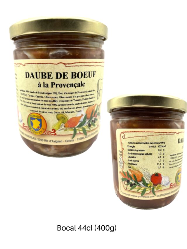 DAUBE DE BOEUF à la Provençale - 400g - 44cl